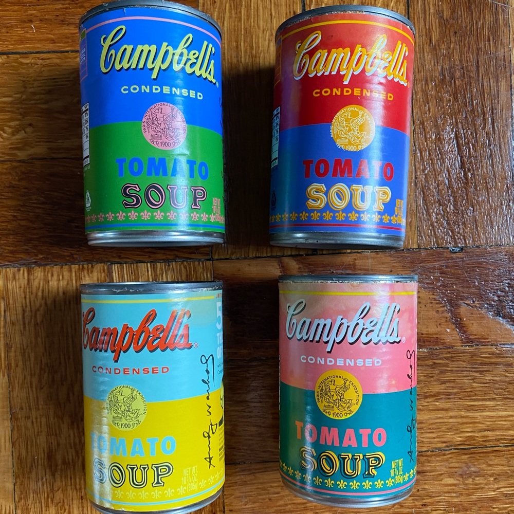 RARE Campbells soup cans Andy Warhol 50th
